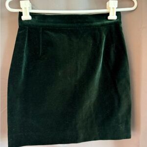 PAULE KA Emerald Velvet Mini Skirt